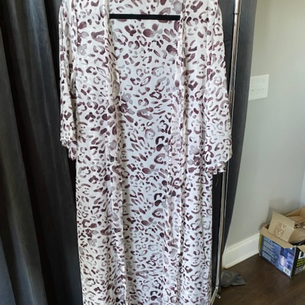 Womens Duster Animal Print Size L